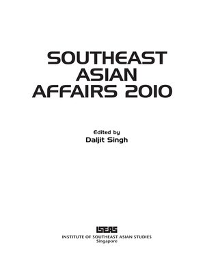 cover image of Southeast Asian Affairs 2010